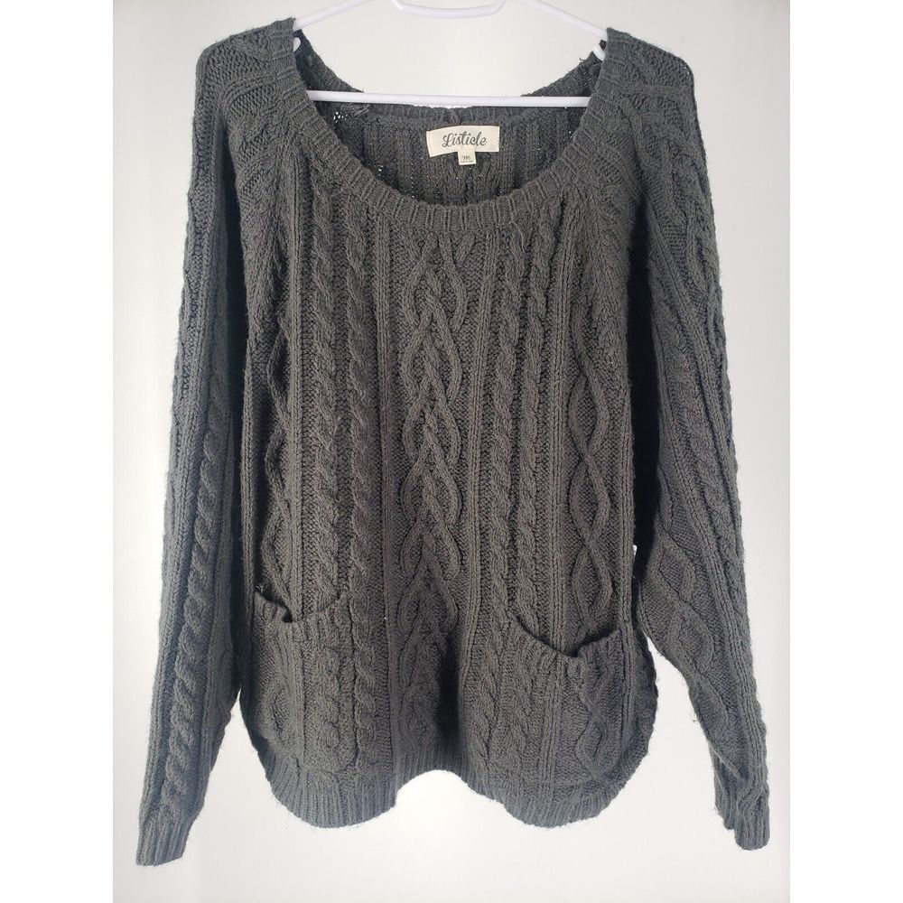 Listicle‎ Women Gray Pullover Sweater M